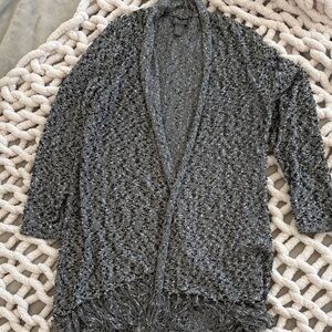 Chico's Additions by Chico’s Charcoal Knit Cardigan Sweater Large
